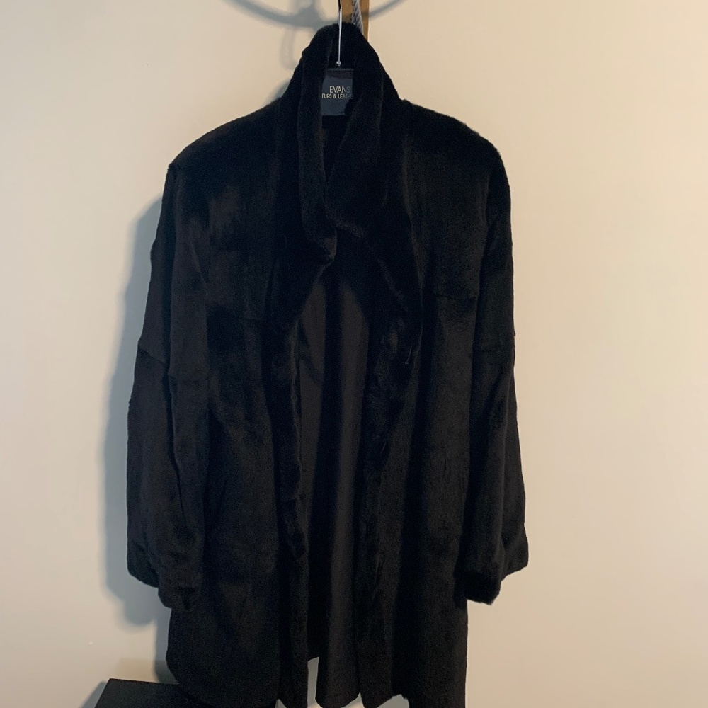 Black Sheared Mink Coat (reversible)